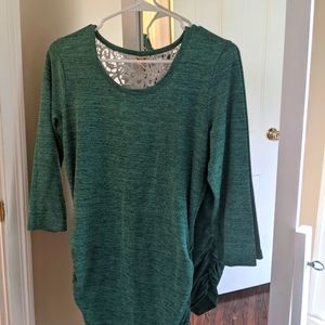 Faded Glory Maternity Knit Top Medium Teal
